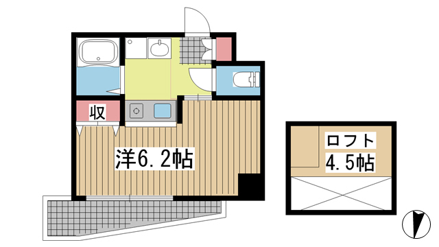神戸市中央区下山手通の賃貸物件間取画像