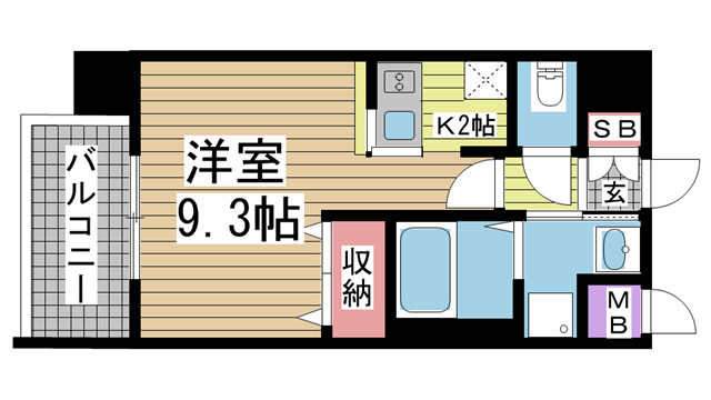 神戸市中央区花隈町の賃貸物件間取画像