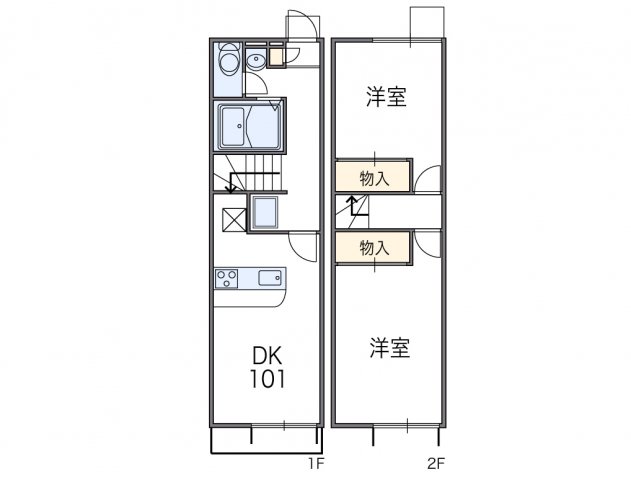 神戸市西区水谷の賃貸物件間取画像