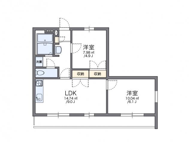 神戸市西区大沢の賃貸物件間取画像