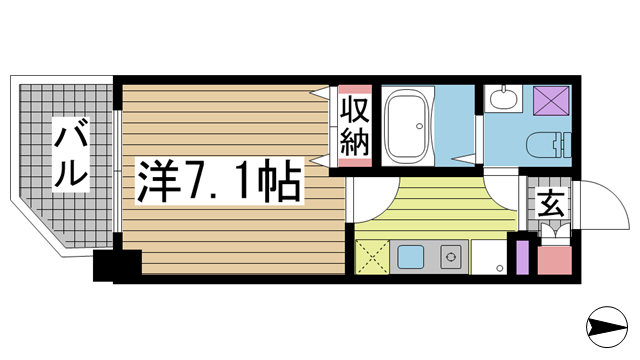 神戸市兵庫区門口町の賃貸物件間取画像