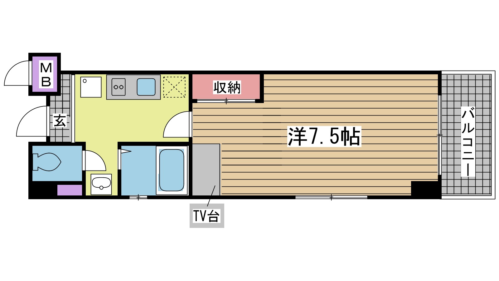 神戸市兵庫区上沢通の賃貸物件間取画像