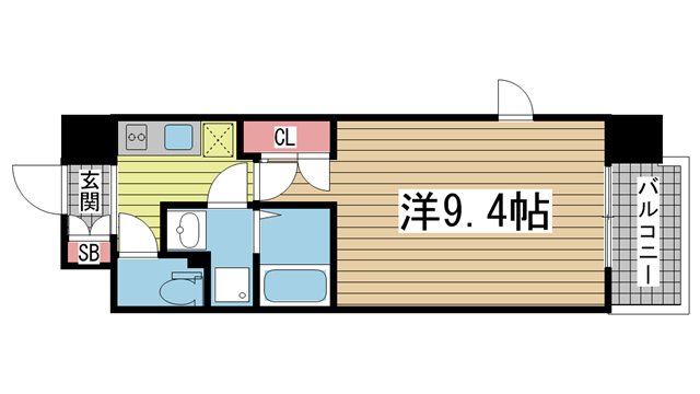 神戸市中央区御幸通の賃貸物件間取画像