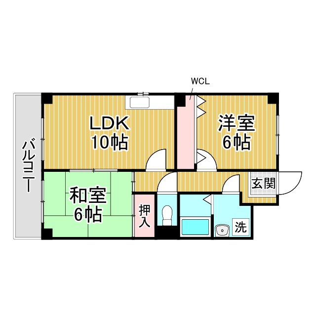 神戸市兵庫区上沢通の賃貸物件間取画像