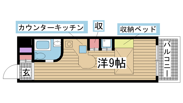 神戸市長田区大橋町の賃貸物件間取画像