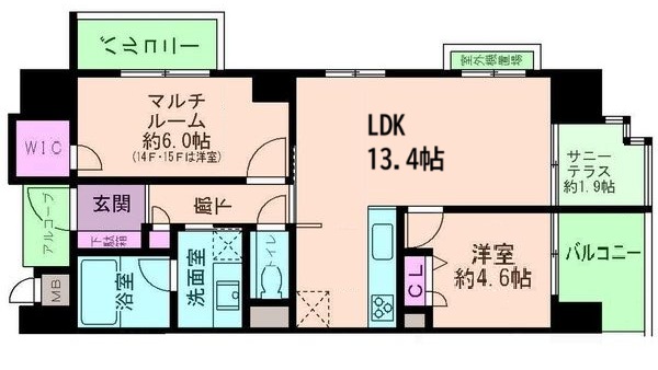 神戸市中央区海岸通の賃貸物件間取画像