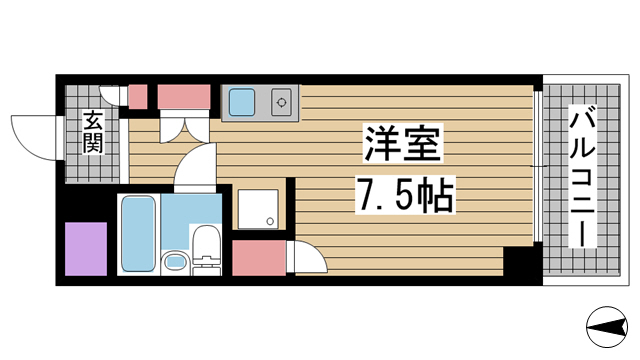 神戸市灘区岩屋中町の賃貸物件間取画像