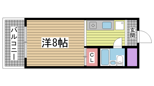 神戸市東灘区御影石町の賃貸物件間取画像