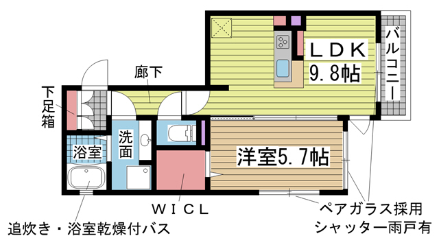 神戸市兵庫区兵庫町の賃貸物件間取画像