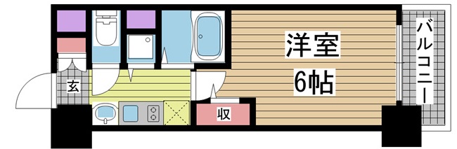 神戸市中央区琴ノ緒町の賃貸物件間取画像