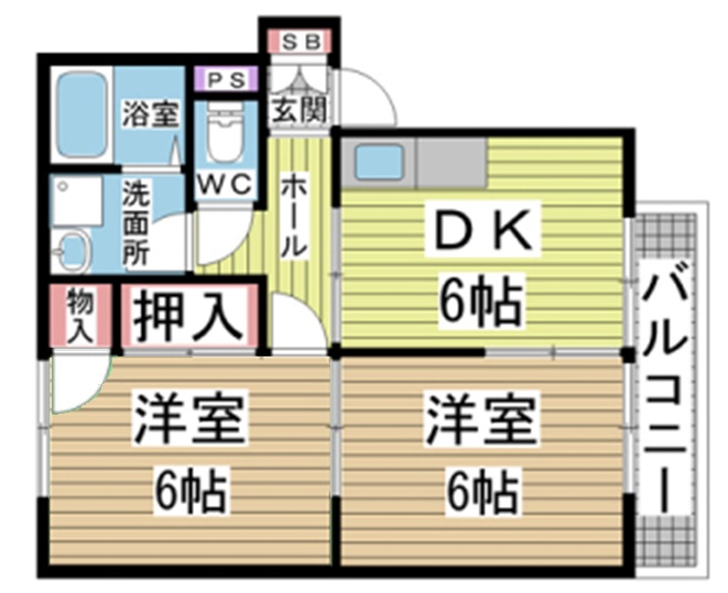 神戸市兵庫区湊川町の賃貸物件間取画像