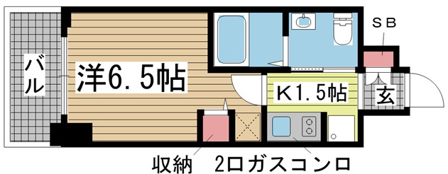 神戸市兵庫区湊町の賃貸物件間取画像