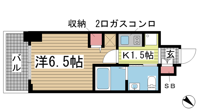 神戸市兵庫区湊町の賃貸物件間取画像
