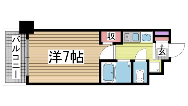 神戸市中央区布引町の賃貸物件間取画像