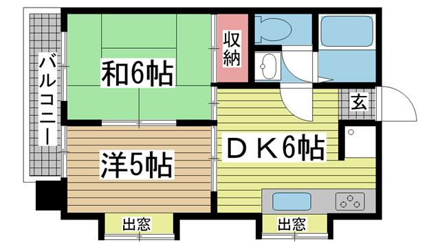 神戸市兵庫区本町の賃貸物件間取画像