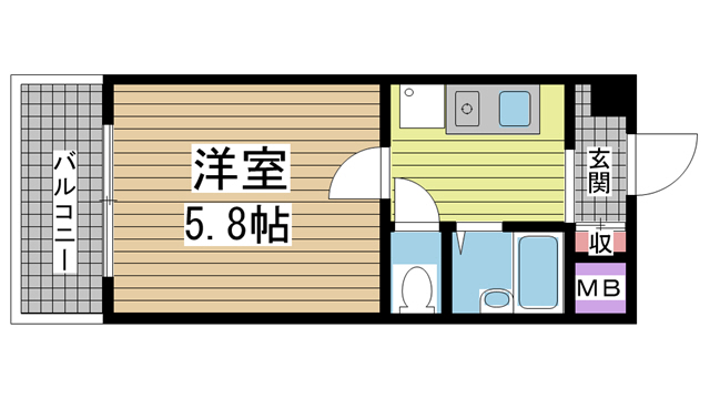 神戸市中央区二宮町の賃貸物件間取画像