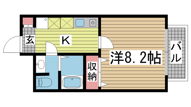 神戸市中央区元町通の賃貸物件間取画像