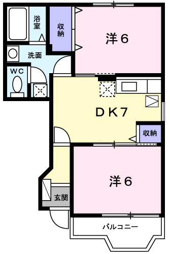 神戸市西区水谷の賃貸物件間取画像