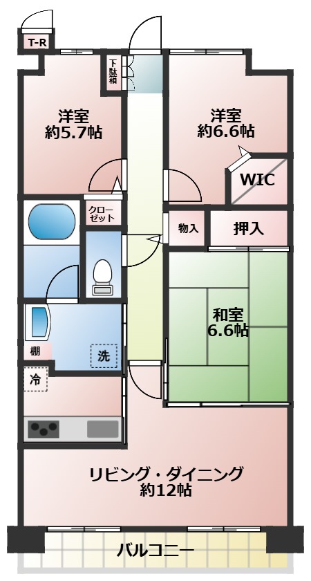 神戸市垂水区小束山本町の賃貸物件間取画像