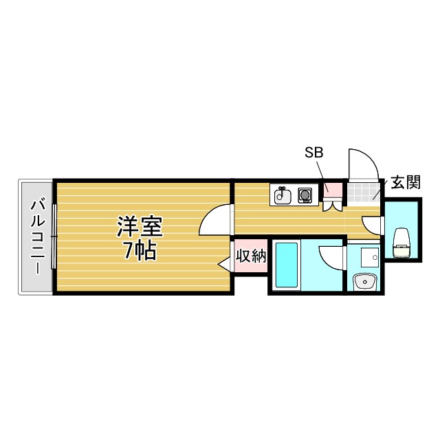 神戸市兵庫区湊町の賃貸物件間取画像