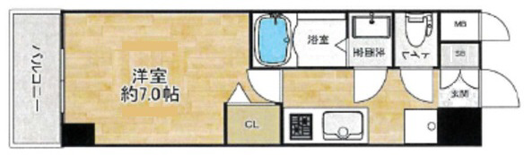 神戸市中央区筒井町の賃貸物件間取画像