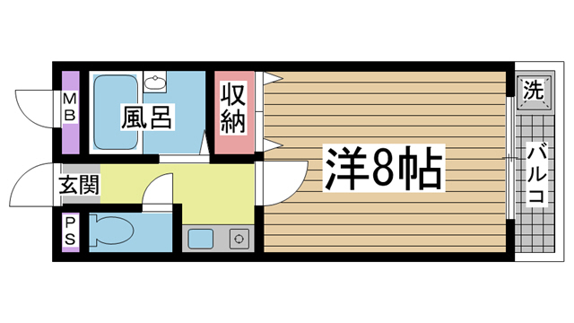 神戸市灘区都通の賃貸物件間取画像