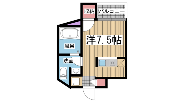神戸市灘区六甲台町の賃貸物件間取画像