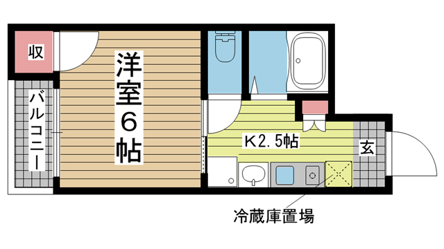 神戸市灘区六甲台町の賃貸物件間取画像
