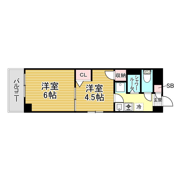 神戸市垂水区城が山の賃貸物件間取画像