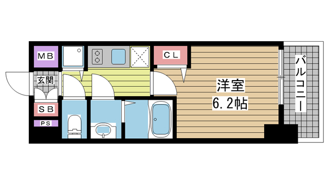 神戸市兵庫区西出町の賃貸物件間取画像