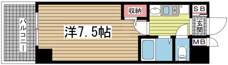 神戸市中央区生田町の賃貸物件間取画像