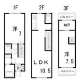 神戸市中央区二宮町の賃貸物件間取画像