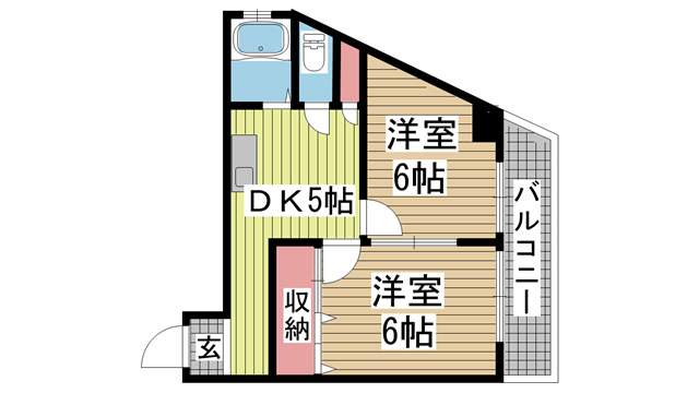 神戸市中央区山本通の賃貸物件間取画像