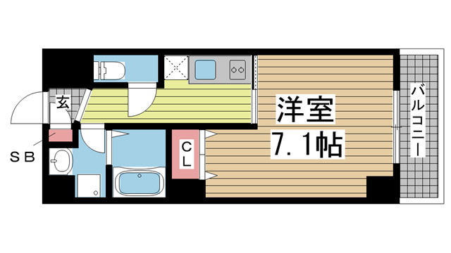 神戸市中央区生田町の賃貸物件間取画像