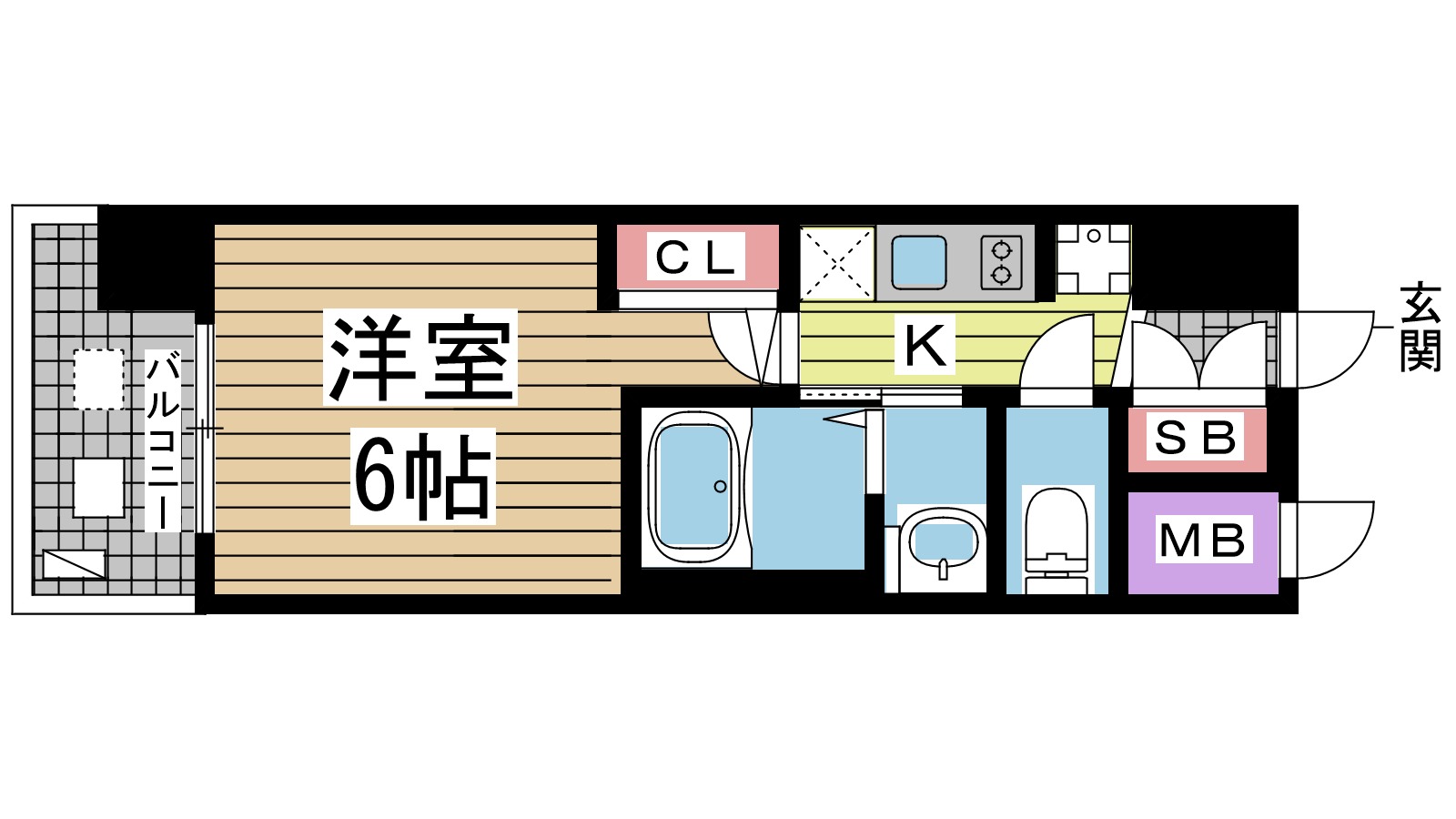 神戸市中央区下山手通の賃貸物件間取画像