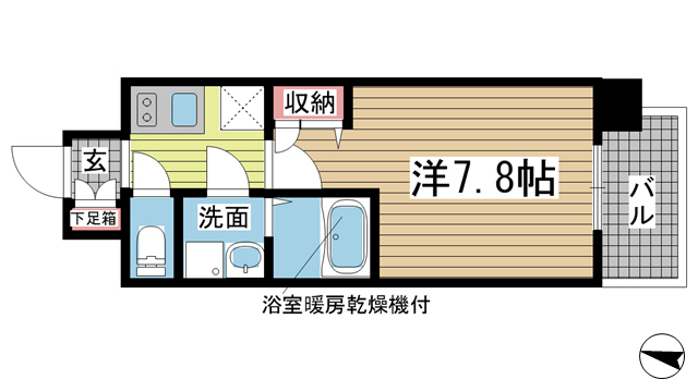 神戸市中央区生田町の賃貸物件間取画像
