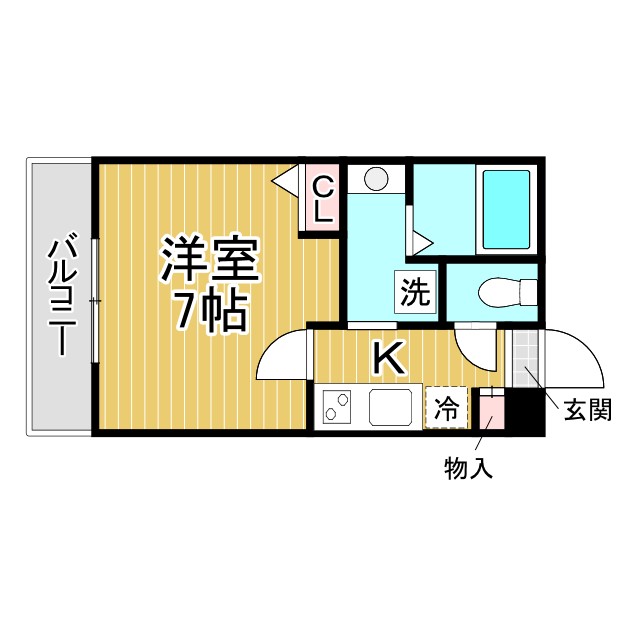 神戸市東灘区魚崎北町の賃貸物件間取画像