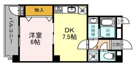 神戸市東灘区魚崎南町の賃貸物件間取画像