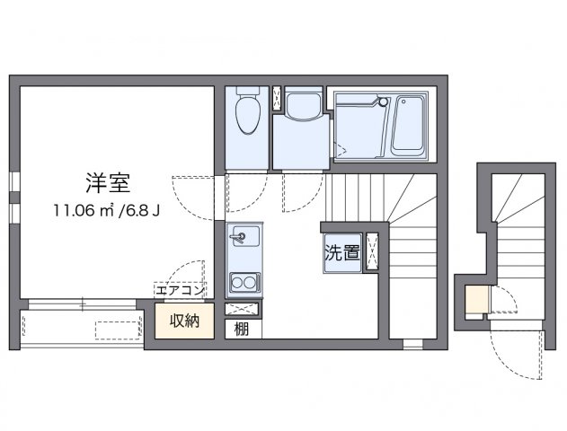 神戸市兵庫区湊川町の賃貸物件間取画像