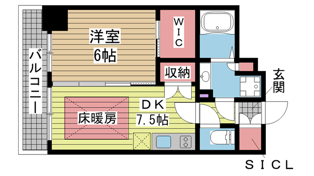 神戸市中央区下山手通の賃貸物件間取画像