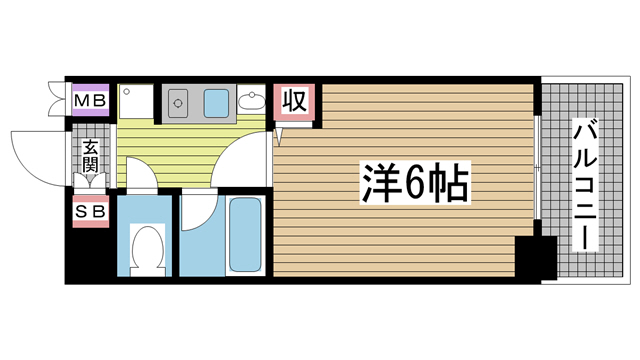 神戸市中央区下山手通の賃貸物件間取画像