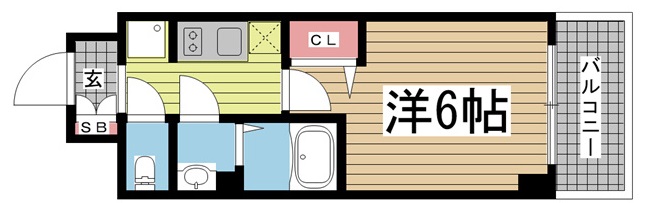 神戸市兵庫区大開通の賃貸物件間取画像