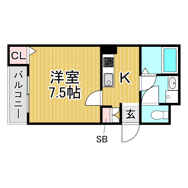 神戸市須磨区北町の賃貸物件間取画像