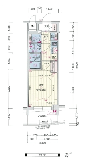 神戸市兵庫区西出町の賃貸物件間取画像