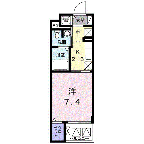 神戸市東灘区魚崎南町の賃貸物件間取画像