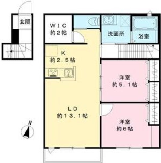 神戸市東灘区岡本の賃貸物件間取画像
