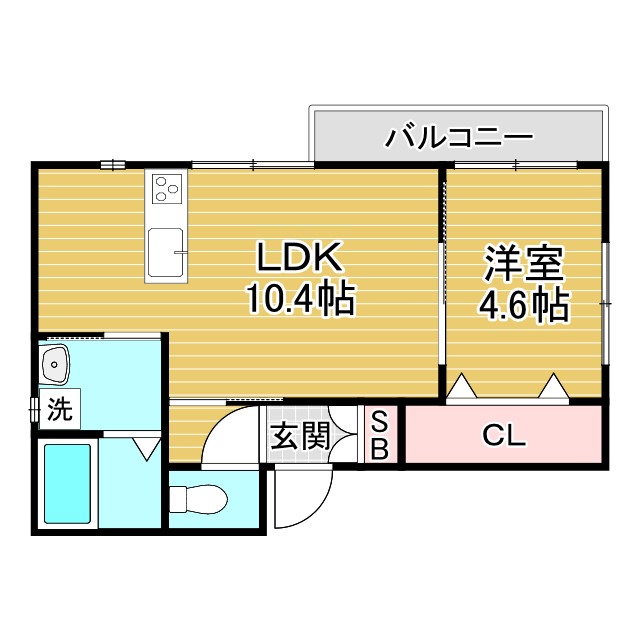 神戸市長田区房王寺町の賃貸物件間取画像