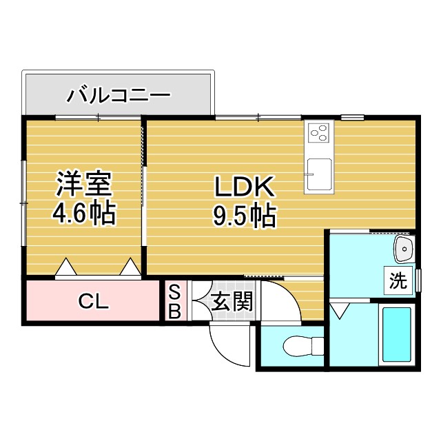 神戸市長田区房王寺町の賃貸物件間取画像