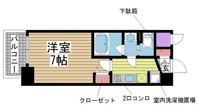 神戸市兵庫区湊町の賃貸物件間取画像