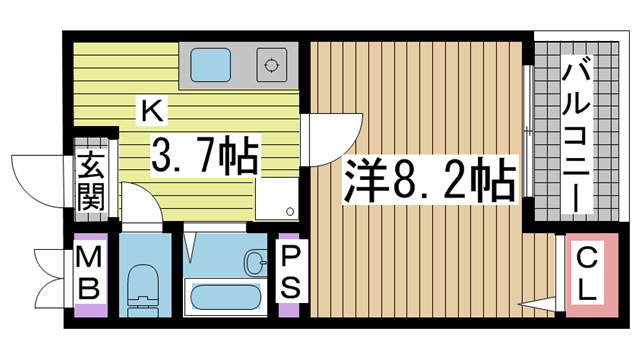 神戸市垂水区宮本町の賃貸物件間取画像